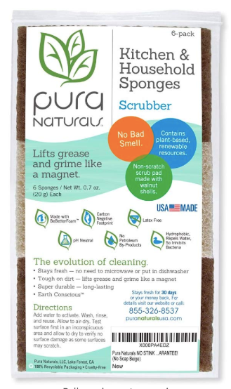 Pura Naturals Eco Friendly Sponge